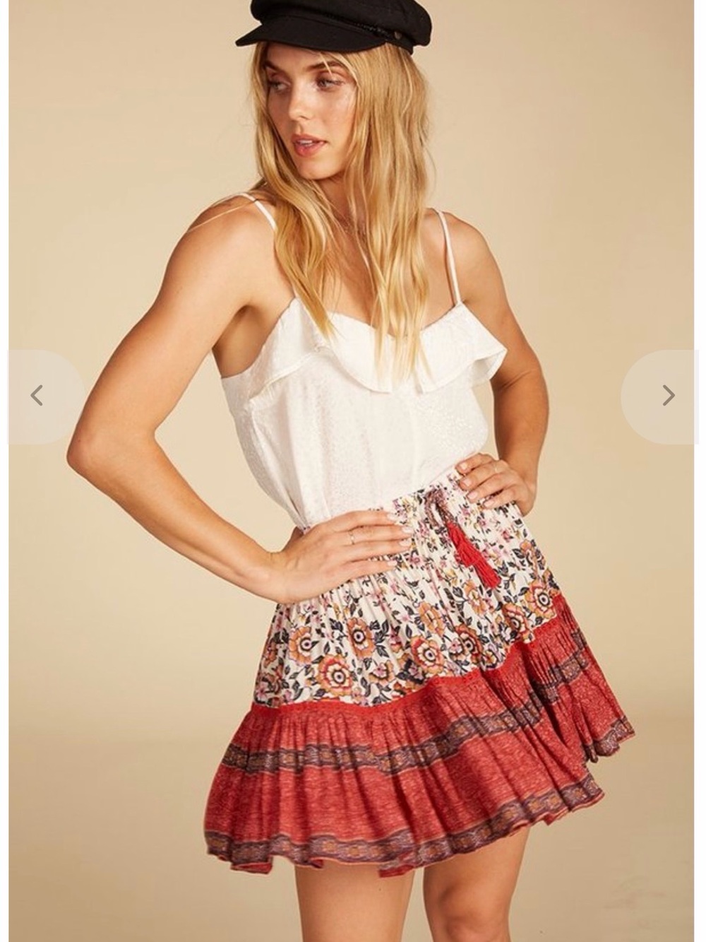 NWT | Spell & The Gypsy Rosewood Elle Mini Skirt | Small | Boho Floral Rayon